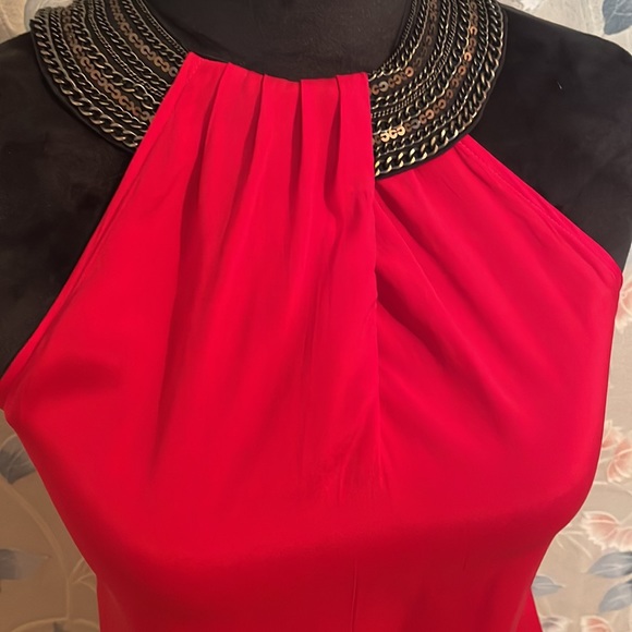 Cache red stretch silk halter - Picture 2 of 8
